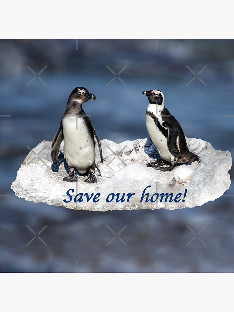 Thumbnail 2 von 2, Stofftasche, Pinguin "Save our home" designt und verkauft von Igelchen.