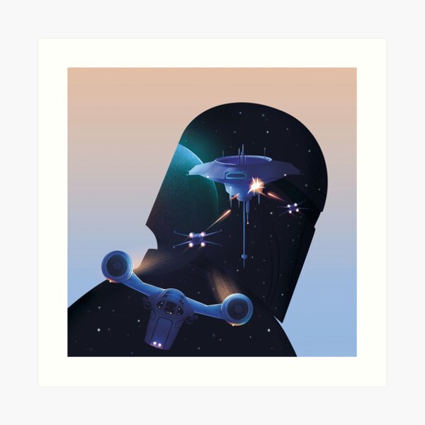 Space battle Art Print
