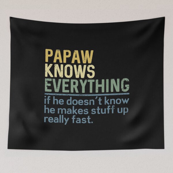 Item preview, Papaw Pop Knows Everything Best Grandpa Gift with funny family quote designed and sold by alenaz.