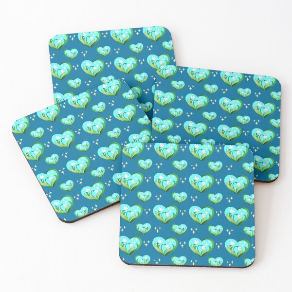 Item preview, Pattern of hearts with snowdrops and stars.  designed and sold by DisaAnna.