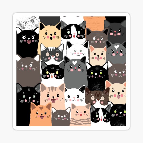 Cats / cubical Sticker