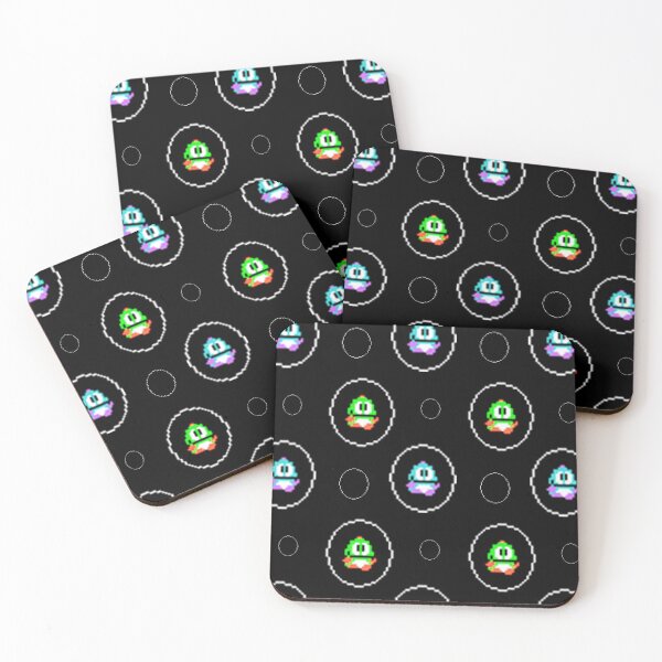 Bubble Bobble bubbles pattern Coasters (Set of 4)