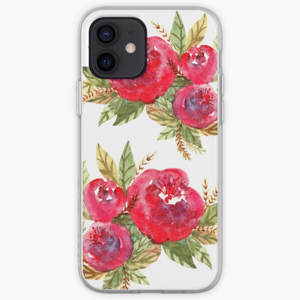 Red Flowers iPhone Soft Case