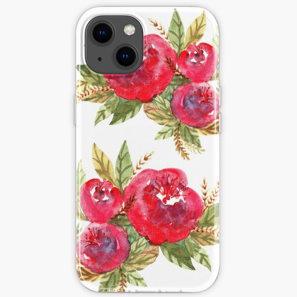 Red Flowers iPhone Soft Case