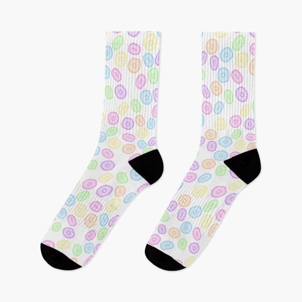 Item preview, Kawaii pastel fruit loops breakfast cereal pattern texture  designed and sold by Freakfla.