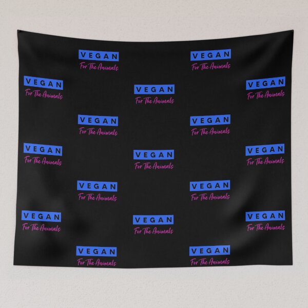 Item preview, Vegan For The Animals - Blue and Pink designed and sold by madtoyman.