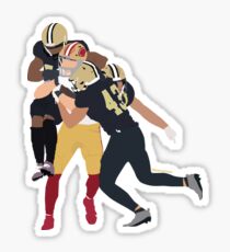 George Kittle v Saints Game Winning Play Minimalist Art // Phone case, t shirt, stickers and more Sticker