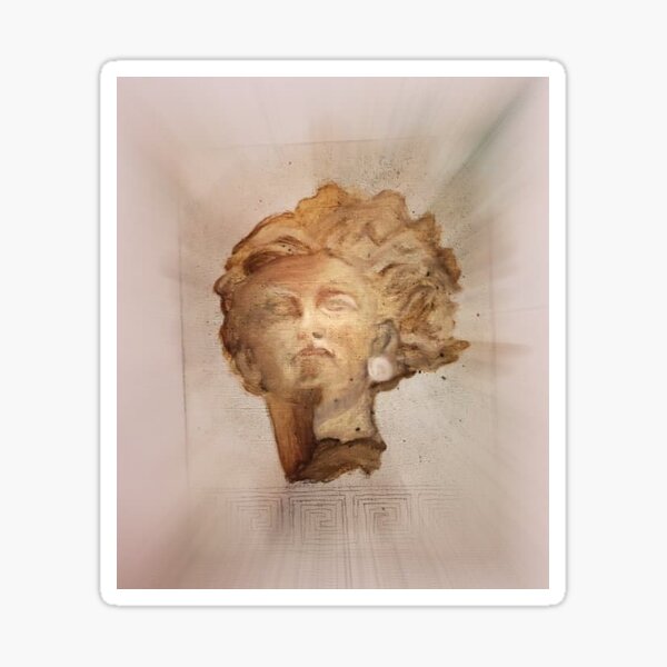 Head of a Bust, a.k.a Etruscan Woman Glossy Sticker