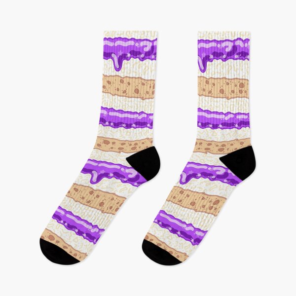 Item preview, peanut butter grape jelly sandwich kawaii pattern texture  designed and sold by Freakfla.