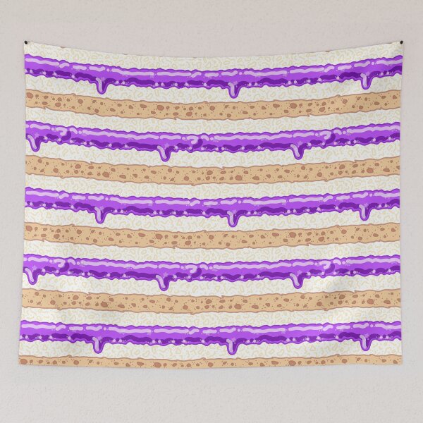 Item preview, peanut butter grape jelly sandwich kawaii pattern texture  designed and sold by Freakfla.
