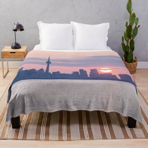 Item preview, Subtle - Toronto Skyline Sunrise in Soft Pinks Blues and Purples designed and sold by Georgia Mizuleva.