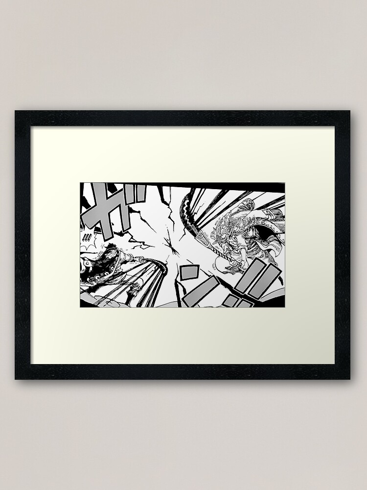 Gol D Roger Vs Whitebeard Framed Art Print By Estebanherard Redbubble