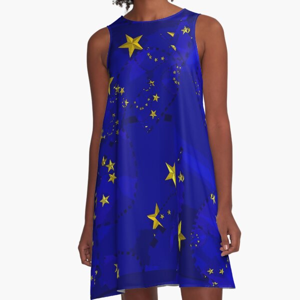 Eu Flag pattern A-Line Dress