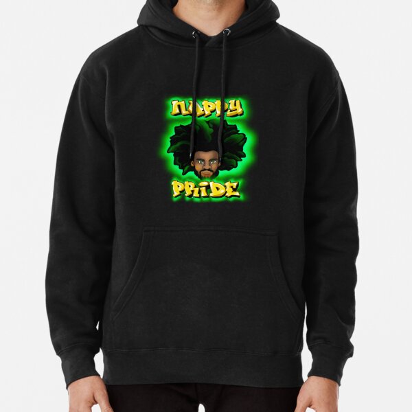 Nappy Pride: AfroMan Green & Gold - Mi Familia Series Pullover Hoodie
