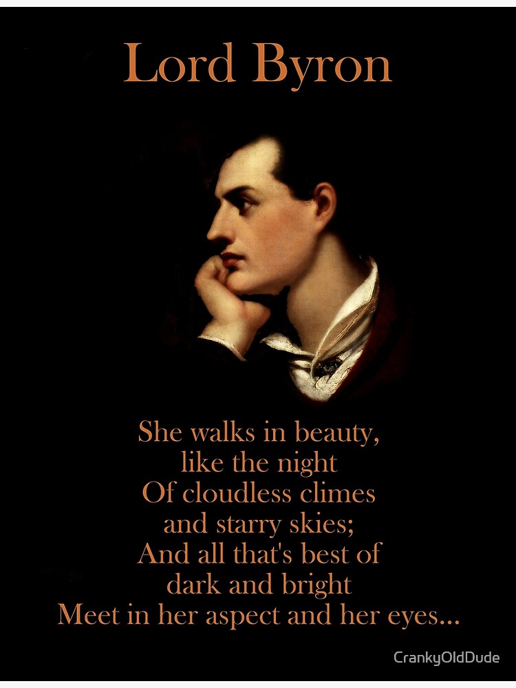 She Walks In Beauty - Lord Byron Greeting Card for Sale by
