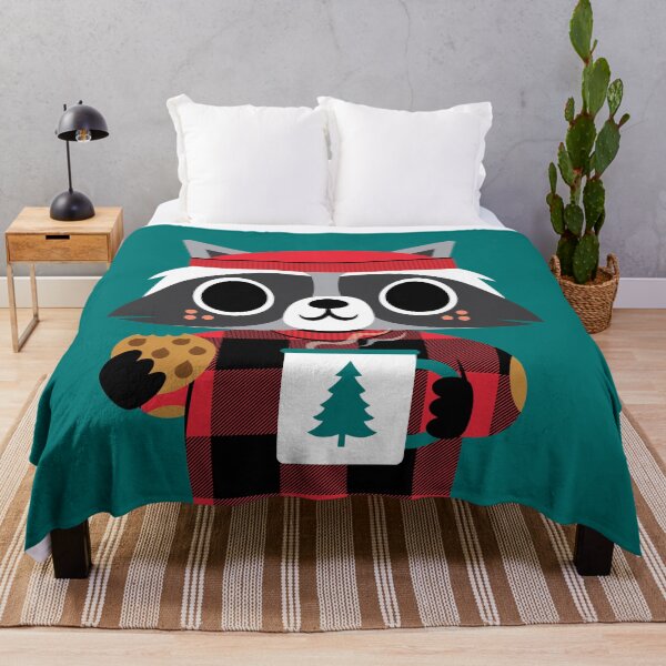 Item preview, Raccoon in Red Buffalo Plaid Sweater designed and sold by jsongdesign.