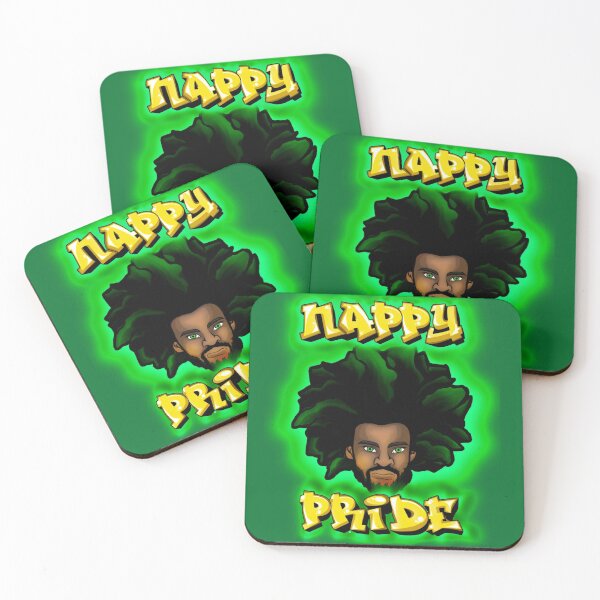 Item preview, Nappy Pride: AfroMan Green & Gold - Mi Familia Series  designed and sold by Maximus Gaut.