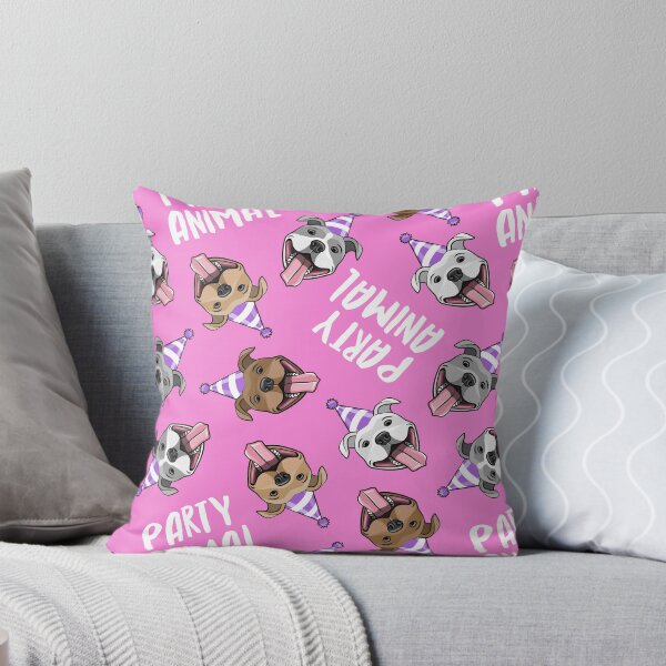 Item preview, Party Animal - Pit Bulls with party hats - pink designed and sold by littlearrow.