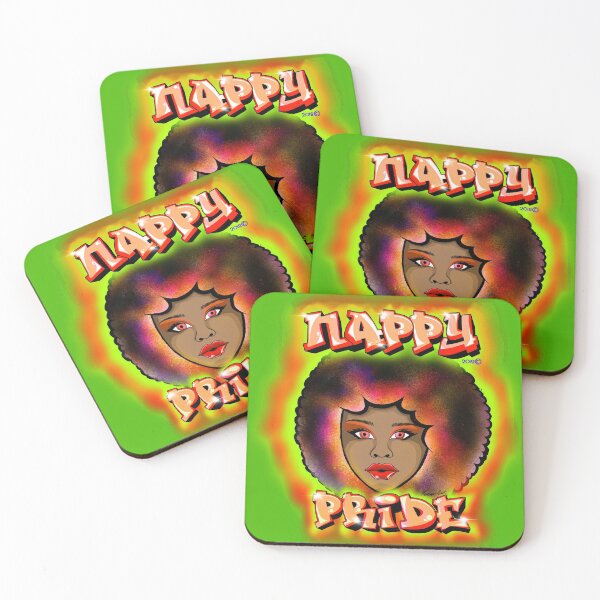 Item preview, Nappy Pride: Afro Woman Orange & Green Mi Familia Series  designed and sold by Maximus Gaut.