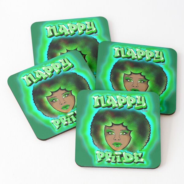 Item preview, Nappy Pride: Afro Woman Green Mi Familia Series  designed and sold by Maximus Gaut.
