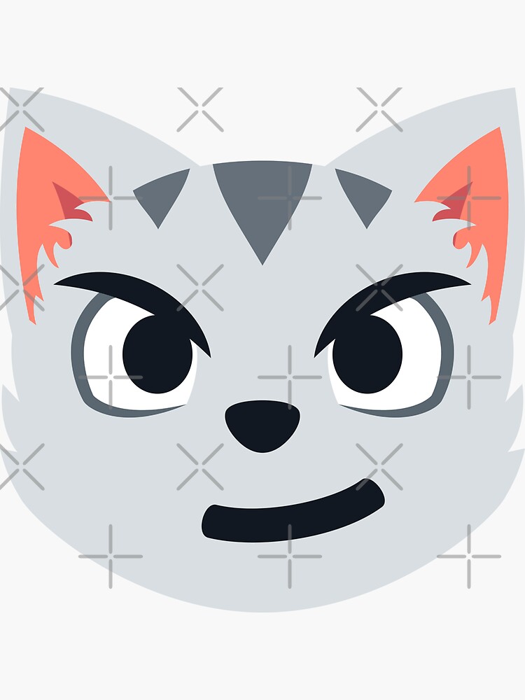 Angry Cat Emoji Sticker for Sale by rkbubble