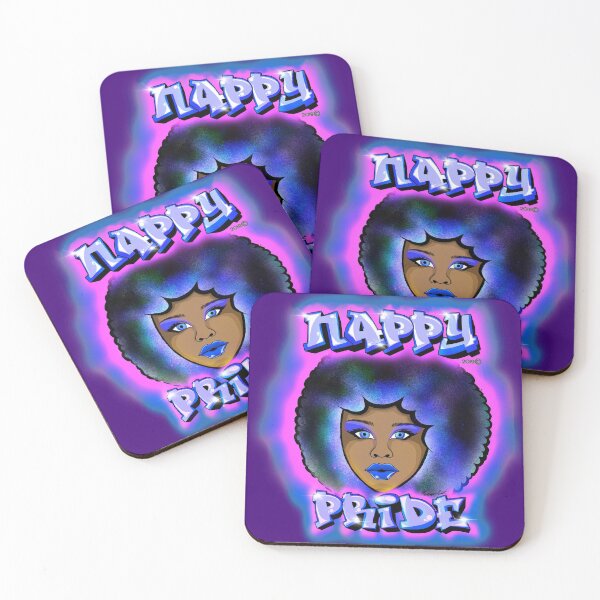 Item preview, Nappy Pride: Afro Woman Blue & Purple Mi Familia Series  designed and sold by Maximus Gaut.
