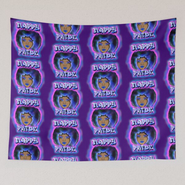 Item preview, Nappy Pride: Afro Woman Blue & Purple Mi Familia Series  designed and sold by Maximus Gaut.