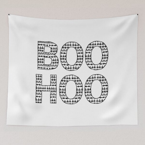 Item preview, Boho Style Boo Hoo Black And White Typography designed and sold by Almdrs.