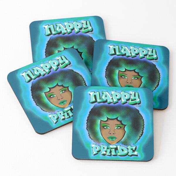 Item preview, Nappy Pride: Afro Woman Blue Mi Familia Series  designed and sold by Maximus Gaut.