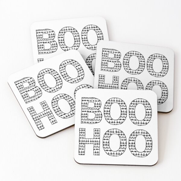 Item preview, Boho Style Boo Hoo Black And White Typography designed and sold by Almdrs.