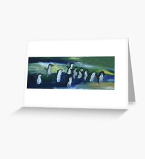 Penguin Chaos Greeting Card