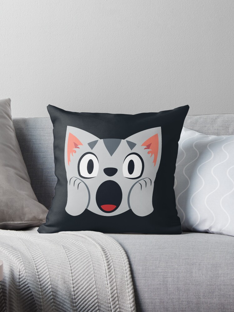 Weary Cat Emoji Pillow