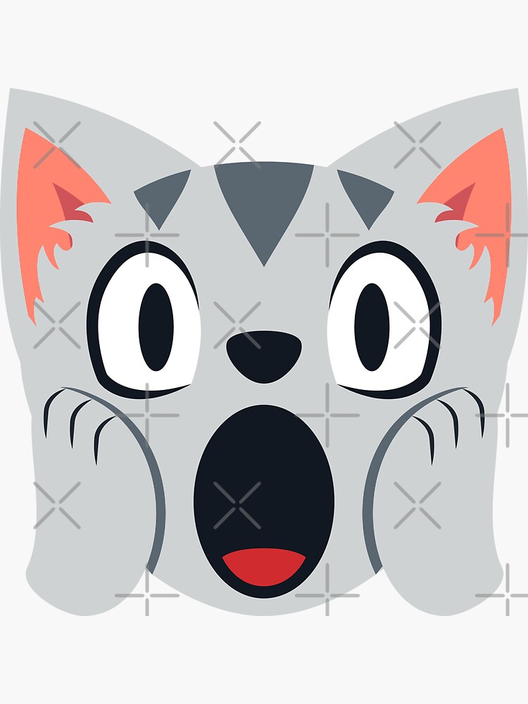 Angry Cat Emoji Sticker for Sale by rkbubble