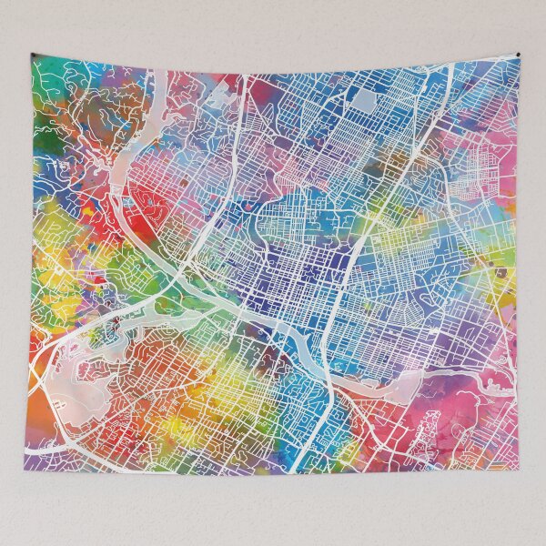 Item preview, austin map designed and sold by BekimART2.