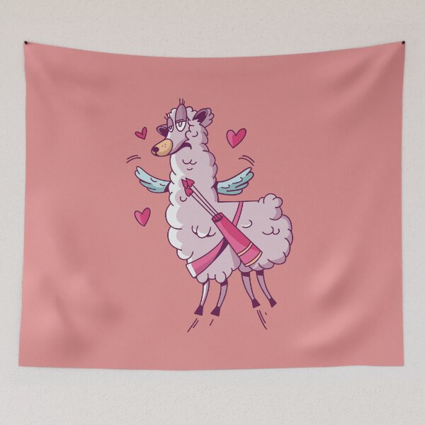 Item preview, Cupid Lama, Valentine's Day designed and sold by DerSenat.