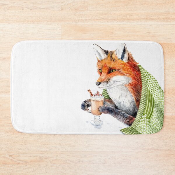 Item preview, Cozy Fox Drinking Pumpkin Spice Latte designed and sold by Goosi Art.