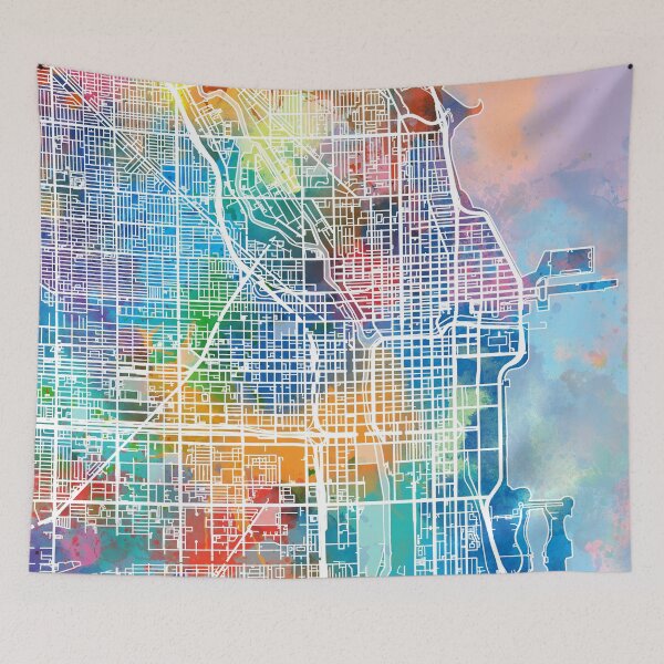 Item preview, chicago map designed and sold by BekimART2.