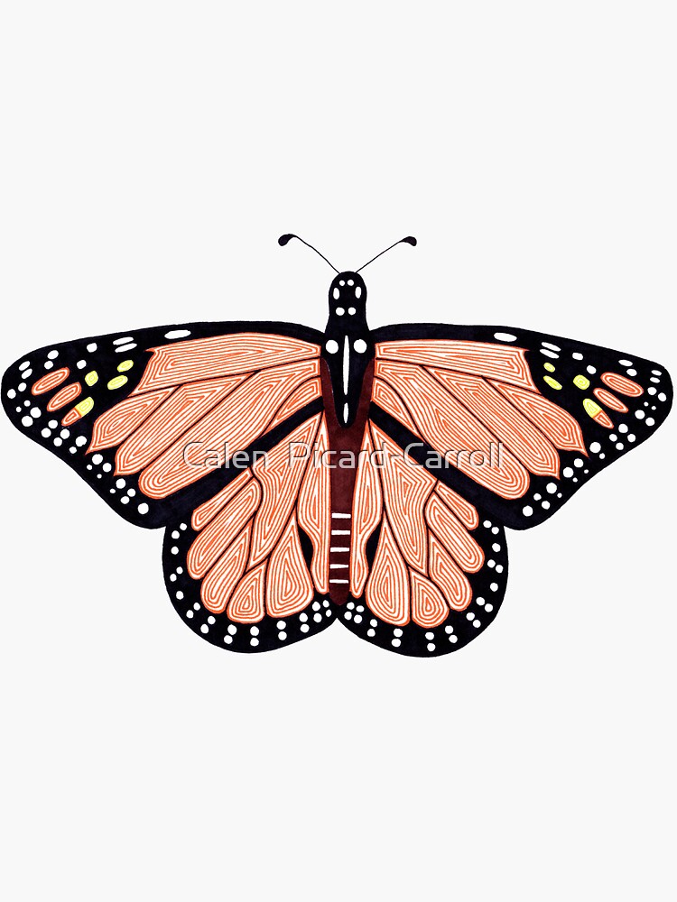 Monarch Butterfly Sticker For Sale By Extremebunny Redbubble 