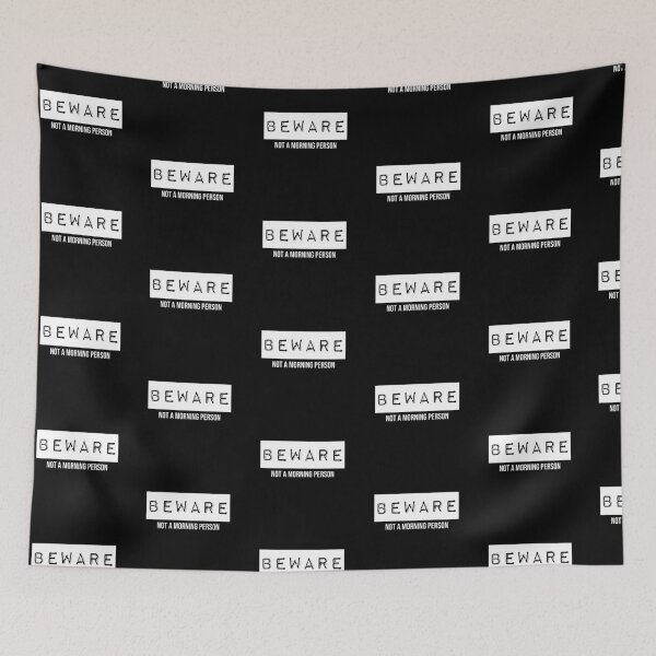 Item preview, Beware: Not a Morning Person (Black) designed and sold by quoteedesigns.