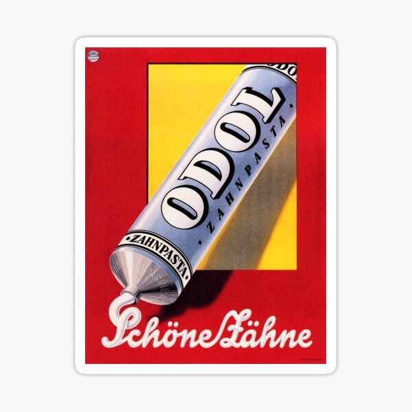 Artikel-Vorschau von ODOL ZAHNPASTA Schöne Zähne Retro Deutsch Zahnpasta Werbung, designt und verkauft von retroposters.