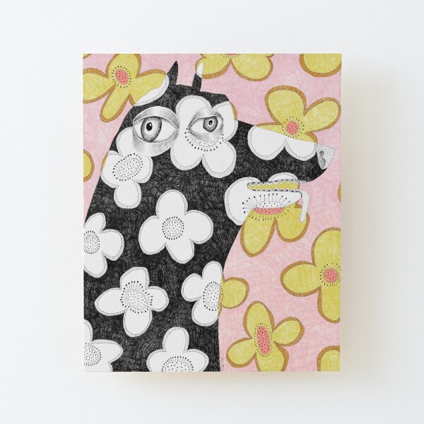 Wallpaper dog Wood Mounted Print