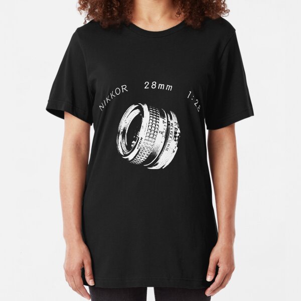 Nikkor 28mm White Slim Fit T-Shirt
