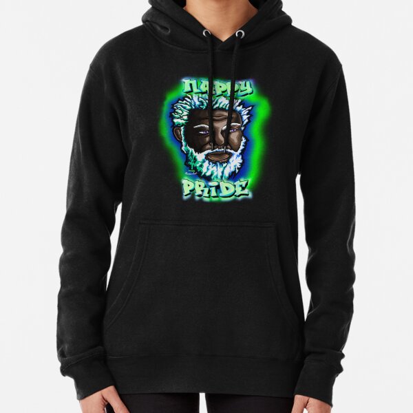 Nappy Pride: SexyFox Green & Blue Mi Familia Series Pullover Hoodie