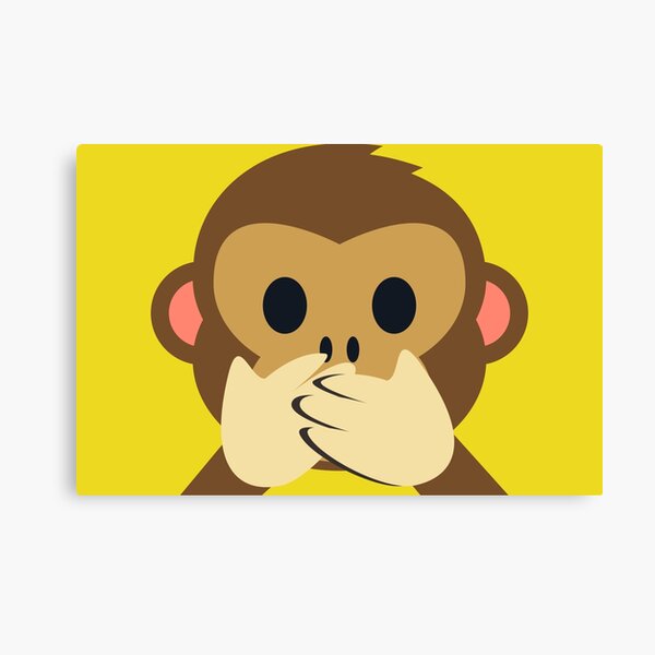 Monkey Face Emoji Canvas Prints Redbubble