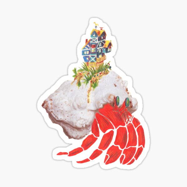 crab pattern Sticker