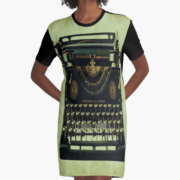 VINTAGE TYPEWRITER Pop Art T-Shirt Kleid