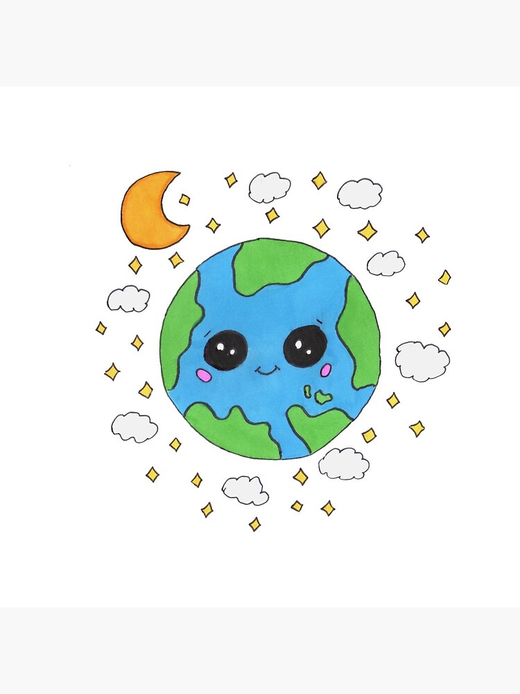 Bolsa De Tela Cute Dibujos Animados Del Planeta Tierra De