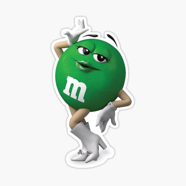 m&m sexy green lady sticker 2 - Pro Sport Stickers