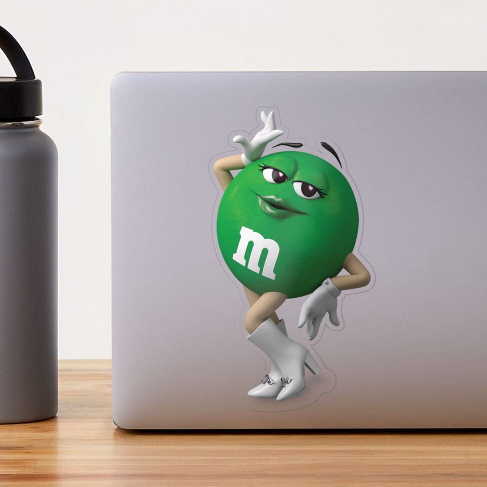 GREEN M&M DECAL / STICKER 21