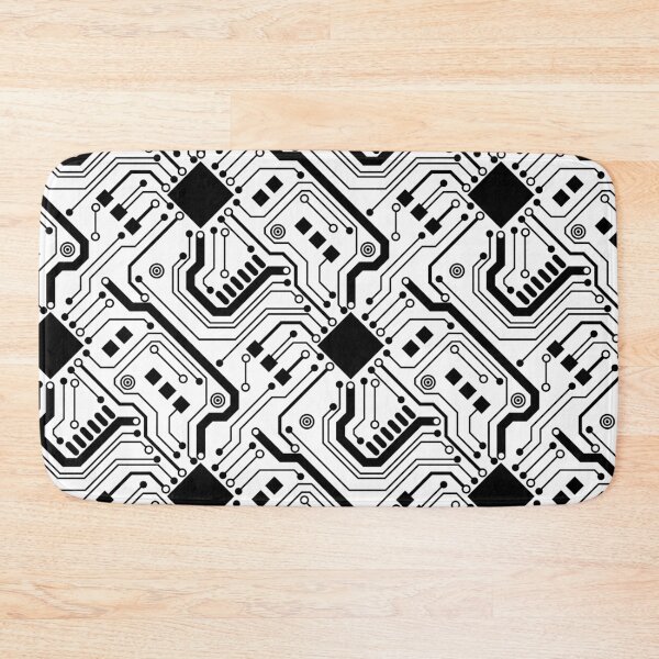 Item preview, Printed Circuit Board - Black on White designed and sold by Hodgepodge Bricolage.